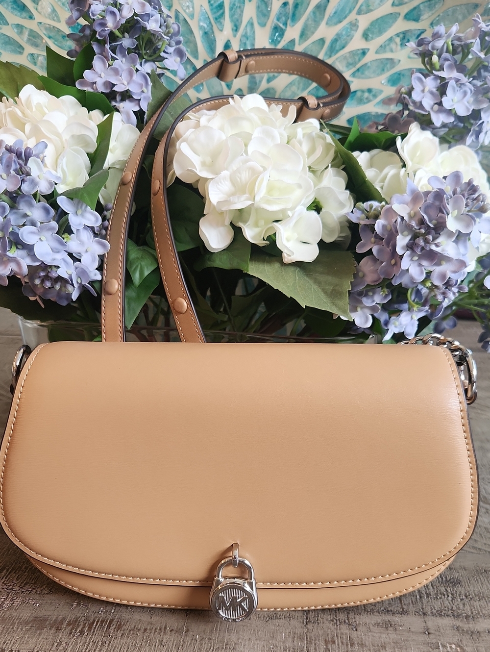 Michael Kors Tan Leather Shoulder Bag. New With Tags! Fall Bag!